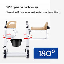 Load image into Gallery viewer, Patient Mobile Chair Multifunction Lift Shower Bathing Wheelchair 180° Split seat Easy to Transfer Bathroom and Room Toilet high-Intensity Multi-Level Adjustment Nursing Elderly Disabled
