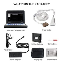 Load image into Gallery viewer, CONTEC CMS600P2 Vet Veterinary use Portable Laptop B-Ultra Sound Scanner Machine for Horse/Equine/Cow/Sheep use (Linear Probe)
