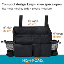 Load image into Gallery viewer, High Road Walker Bag, Mobility Scooter and Wheelchair Storage Accessory with Bottle Holders
