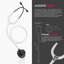 Load image into Gallery viewer, MDF Acoustica Lightweight Stethoscope, Adult, Dual Head, Free-Parts-for-Life, White Tube, Black Chestpiece-Headset, MDF747XPBO29
