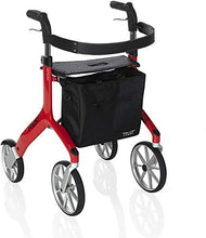 Load image into Gallery viewer, Stander Let’s Fly Rollator, Lightweight Four Wheel Euro Style Walker with Seat and Locking Brakes, Foldable Rolling Walker for Seniors by Trust Care, Red
