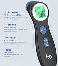 Load image into Gallery viewer, Forehead Thermometer for Adults and Kids, Non Contact Digital Thermometer for Fever, Instant Accurate Infared Thermometer, Black by femometer
