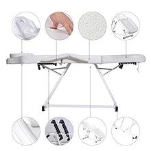 Load image into Gallery viewer, Paddie Facial Table Tattoo Chair Massage Bed Adjustable Professional for Esthetician Salon Beauty Spa Lash Microblading, White
