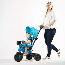 Load image into Gallery viewer, Joovy Tricycoo 4.1 Kid&#39;s Tricycle, Push Tricycle, Toddler Trike, 4 Stages, Blue

