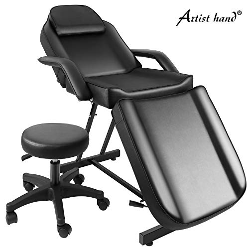 Artist Hand Massage Table Adjustable Massage Bed W/Free Barber Stool Spa Bed Salon Massage Equipment Barber Chair Salon Chair