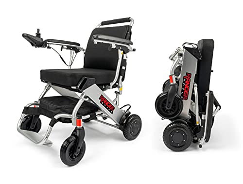 Porto Mobility Ranger Royce World's Lightest (only 40lbs) Ultra Portable, Most Compact Foldable Power Wheelchair,Weatherproof, Aircraft Aluminum, Dual Motor Airplane Ready Folding Electric Wheelchair