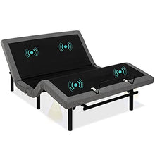 Load image into Gallery viewer, Best Choice Products Ergonomic Queen Size Adjustable Bed, Zero Gravity Base for Stress Management w/Head and Foot Incline, Wireless Remote Control, Massage, Under-Bed Nightlight, and USB Ports
