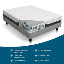 Load image into Gallery viewer, LUCID L300 Adjustable Bed Base with LUCID 10 Inch Memory Foam Hybrid Mattress - Twin XL
