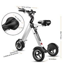 Load image into Gallery viewer, TopMate ES32 Electric Scooter Mini Tricycle for Adult, Folding Electric Mobility Scooter with 10 Inche Pneumatic Tires and Reverse Function, Key Switch and LED Display Electric Trike for Travel
