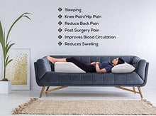 Load image into Gallery viewer, Leg Elevation Pillow - with Memory Foam Top, High-Density Leg Rest Elevating Foam Wedge- Relieves Leg Pain, Hip and Knee Pain, Improves Blood Circulation, Reduces Swelling - Breathable, Washable Cover
