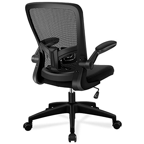 Office Chair, FelixKing Ergonomic Desk Chair with Adjustable Height and Lumbar Support Swivel Lumbar Support Desk Computer Chair with Flip up Armrests for Conference Room (Black)