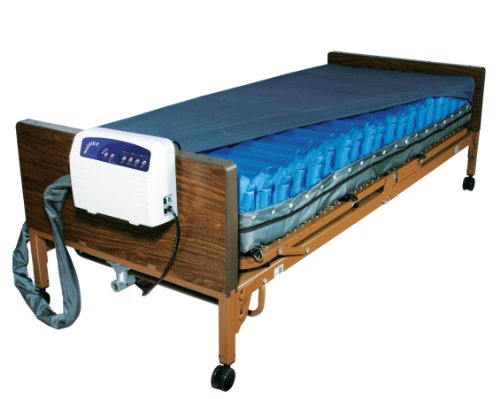 Drive Medical 14029 Med-Aire Low Air Loss Mattress Replacement System with Alternating Pressure, Blue