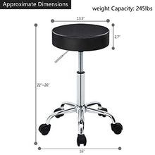 Load image into Gallery viewer, Duhome 410 Adjustable Height Swivel Medical Clinic Tattoo Spa Salon Stool with Wheels (Black)
