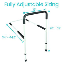 Load image into Gallery viewer, Vive Bed Assist Rail - Adult Bedside Standing Bar for Seniors, Elderly, Handicap, Kid - Fit King, Queen, Full, Twin - Adjustable Fall Prevention Safety Handle Guard - Long Hand Bedrail Grab Bar Cane
