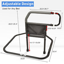 Load image into Gallery viewer, Sangohe Bed Rail for Elderly, Adjustable Bed Assist Grab Bar Handle for Senior Adults with Storage Pocket, Safe Assistance for Getting in &amp; Out of Bed at Home and Dorm - Fit King, Queen, Full, Twin
