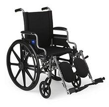 Load image into Gallery viewer, Medline - MDS806550E Lightweight &amp; User-Friendly Wheelchair With Flip-Back, Desk-Length Arms &amp; Elevating Leg Rests for Extra Comfort, Gray, 18&quot; Seat
