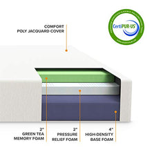 Load image into Gallery viewer, Best Price Mattress 8 Inch Memory Foam Mattress, Calming Green Tea Infusion, Pressure Relieving, Bed-in-a-Box, CertiPUR-US Certified, King
