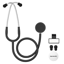 Load image into Gallery viewer, Dual Head Stethoscope for Medical and Home by FriCARE, Classic Lightweight Design, Stethoscope for Adult, Gift for Nurses, Doctors, Medical Students, 28 inch (Black)
