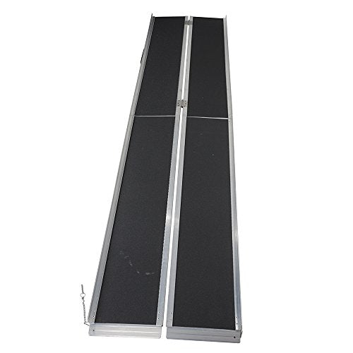 Autoforever 10 ft Multifold Wheelchair Threshold Ramp Portable Suitcase Scooter Mobility Ramp Aluminum 120