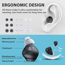 Load image into Gallery viewer, Hearing Aids, EXW Hearing Amplifier Small Comfortable for Seniors &amp; Adults Hearing Loss with Noise Cancelling, Volume Control, Rechargeable Portable Charging Box, Cleaning Tools and Earplugs (Black)

