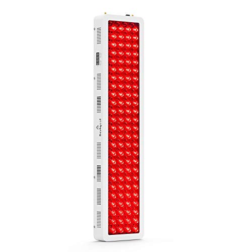 Bestqool Red Light Therapy Device, 660nm 850nm Near Infrared Therapy with Timer, 200 LEDs, High Power, Low EMF Output. for Anti-Aging, Pain Relief, Beauty and Energy. 250W Power Consumption.