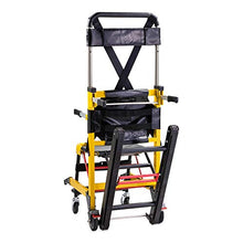 Load image into Gallery viewer, LINE2design Mobile Medical Evacuation Stair Chair 70007-Y Premium Emergency Transport Manual Track Stair Chair - Load Capacity: 400 lb. Yellow…
