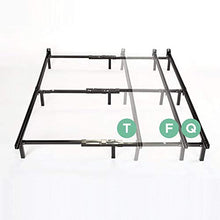Load image into Gallery viewer, Zinus Michelle Compack Adjustable Steel Bed Frame for Box Spring and Mattress Set, Fits Twin to Queen sizes, Black (AZ-SBF-U2)
