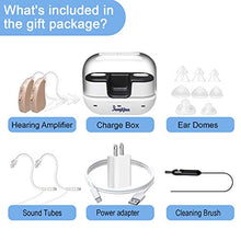 Load image into Gallery viewer, Banglijian Hearing Aids Rechargeable for Adults Seniors, Magnetic Contact Charging Box with Larger Capacity, Small Hearing Aid with Noise Reduction and Feedback Cancellation
