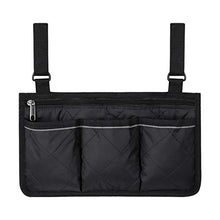 Load image into Gallery viewer, Wheelchair Side Bag Armrest Side Organizer Storage Bags Gift Portable Wheelchair/Mobility Scooter Accessories Hands Free Tote Wheelchair Rollator Walker Bag with 4 Pockets for Elderly,Seniors,Disabled
