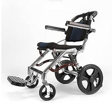 Load image into Gallery viewer, LVQING Foldable Self-Propelled Wheelchairs Portable Lightweight Attendant Transport Wheelchairs with Aluminum Alloy Frame，Wheelchair Accessible Vehicle (Size : 12 inch Rear Wheel)

