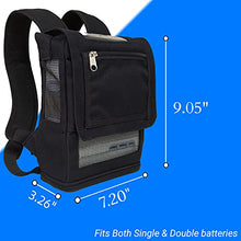 Load image into Gallery viewer, O2TOTES Lightweight Carrier for Inogen One G5 Oxygen Concentrator, Portable Oxygen Backpack with Adjustable Straps &amp; Zippered Pockets (Black) Patented Design
