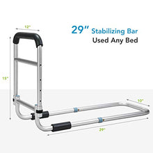Load image into Gallery viewer, OasisSpace Bed Rail - Bedside Fall Prevention Grab Bar Mobility Aid for Elderly Seniors, Handicap - Adjustable Adult Bed Rail Cane fits King, Queen, Full, Twin - Stability Standing Bar Handle
