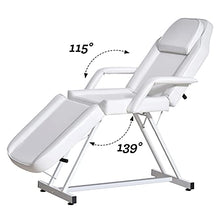 Load image into Gallery viewer, Paddie Facial Table Tattoo Chair Massage Bed Adjustable Professional for Esthetician Salon Beauty Spa Lash Microblading, White
