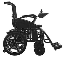 Load image into Gallery viewer, Foldable Electric Wheelchair for Adults and Seniors | Heavy Duty, Long Range, Airplane Approved, Lightweight | Portable Motorized Wheelchair (Black-Black)
