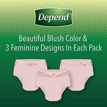 Load image into Gallery viewer, Depend FIT-FLEX Incontinence Underwear for Women, Disposable, Maximum Absorbency, Extra-Large, Blush, 15 Count
