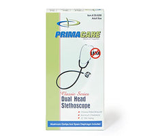Load image into Gallery viewer, Primacare DS-9290-BK Adult Size 22 Inch Stethoscope for Diagnostics and Screening Instruments, Lightweight and Aluminum Double Head Flexible Stethoscope, Black
