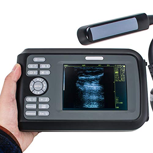 Portable Ultrasound Scanner for Veterinary,Digital PalmSmart Ultrasonic Scanner Veterinary Pregnancy V8 with 4.0MHz Rectal Convex Probe for Cattle, Horse, Camel, Equine, Goat, Cow and Sheep