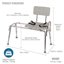Load image into Gallery viewer, DMI Tub Transfer Bench and Shower Chair with Non Slip Aluminum Body, Adjustable Seat Height and Cut Out Access, Holds Weight up to 400 Lbs, Bath and Shower Safety, Transfer Bench
