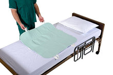 Load image into Gallery viewer, Patient Aid 34&quot; x 36&quot; Positioning Bed Pad with Handles | Incontinence Mattress Bedding Protector Liner Underpad | with Straps for Easy Lift Transfer | Reusable Washable Waterproof | Hospital Quality
