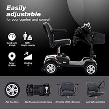 Load image into Gallery viewer, Metro 4 Wheel Mobility Scooter for Adults, Seniors - Electric Powered Wheelchair Device - 300lbs Max Weight, Foldable Compact Mobile for Long Range Travel - Chrome
