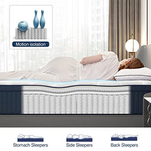 Load image into Gallery viewer, King Mattress, Avenco King Size Mattress, 12 Inch Hybrid King Memory Foam Mattress, Cool Touch Feeling Fabric, Medium Firm Motion Isolation Individual Pocket Innerspring, CertiPUR-US Comfort Foam
