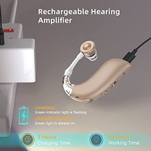 Load image into Gallery viewer, Hearing Aids for Seniors Rechargeable with Noise Cancelling, AMERFIST Personal Hearing Amplifier for Adults Severe Hearing Loss, G25 Digital Ear Hearing Assist Devices with Volume Control(Brown)
