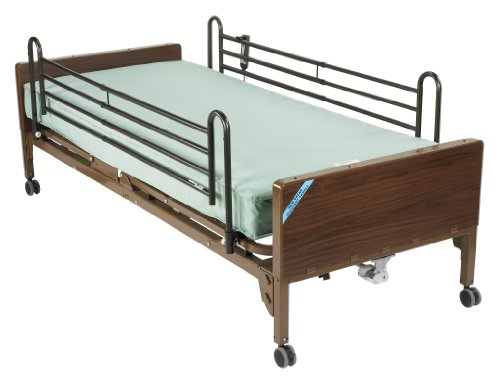 Drive Medical Semi Electric Ultra Light Plus Hospital Bed, Brown, 36