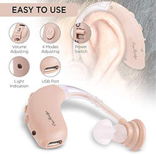 Load image into Gallery viewer, Hearing Aids, Onebridge Hearing Amplifier for Seniors Rechargeable with Noise Cancelling for Adults Hearing Loss, Digital Ear Hearing Assist Devices with Volume Control(Fleshcolor)
