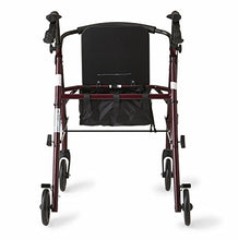 Load image into Gallery viewer, Healthcare Direct Steel Rollator Walker with 350 lb. Weight Capacity, Burgundy
