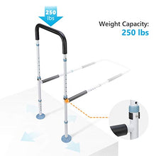 Load image into Gallery viewer, OasisSpace Bed Rail for Seniors, Medical Adjustable Bed Assist Rail Handle and Fall Prevention Safety Hand Guard Grab Bar for Elderly, Handicap - Fit King, Queen, Full, Twin
