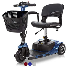 Load image into Gallery viewer, Vive 3-Wheel Mobility Scooter - Electric Powered Mobile Wheelchair Device for Adults - Folding, Collapsible and Compact for Travel - Long Range Power Extended Battery with Charger and Basket Included
