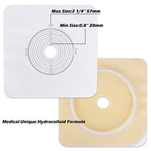 Load image into Gallery viewer, Carbou 21PCS Ostomy Supplies Colostomy Bags - 15PCS Two-Piece Ostomy Bag Drainable Pouches with Closure and 6PCS Skin Barrier for Ileostomy Stoma Care, Cut-to-Fit, Pack of 20 (Hook and Loop Closure)
