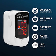 Load image into Gallery viewer, Care Touch Fingertip Pulse Oximeter with Lanyard | For Measuring Pulse Rate and SP02, White
