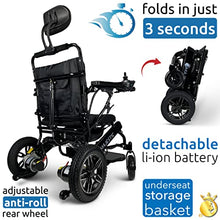 Load image into Gallery viewer, 2021 New Long Range Folding Ultra Lightweight Electric Power Wheelchair, Silla de Ruedas Electrica, Airline Approved, Heavy Duty, Mobility Motorized, Portable Power (17.5&quot; Seat Width)
